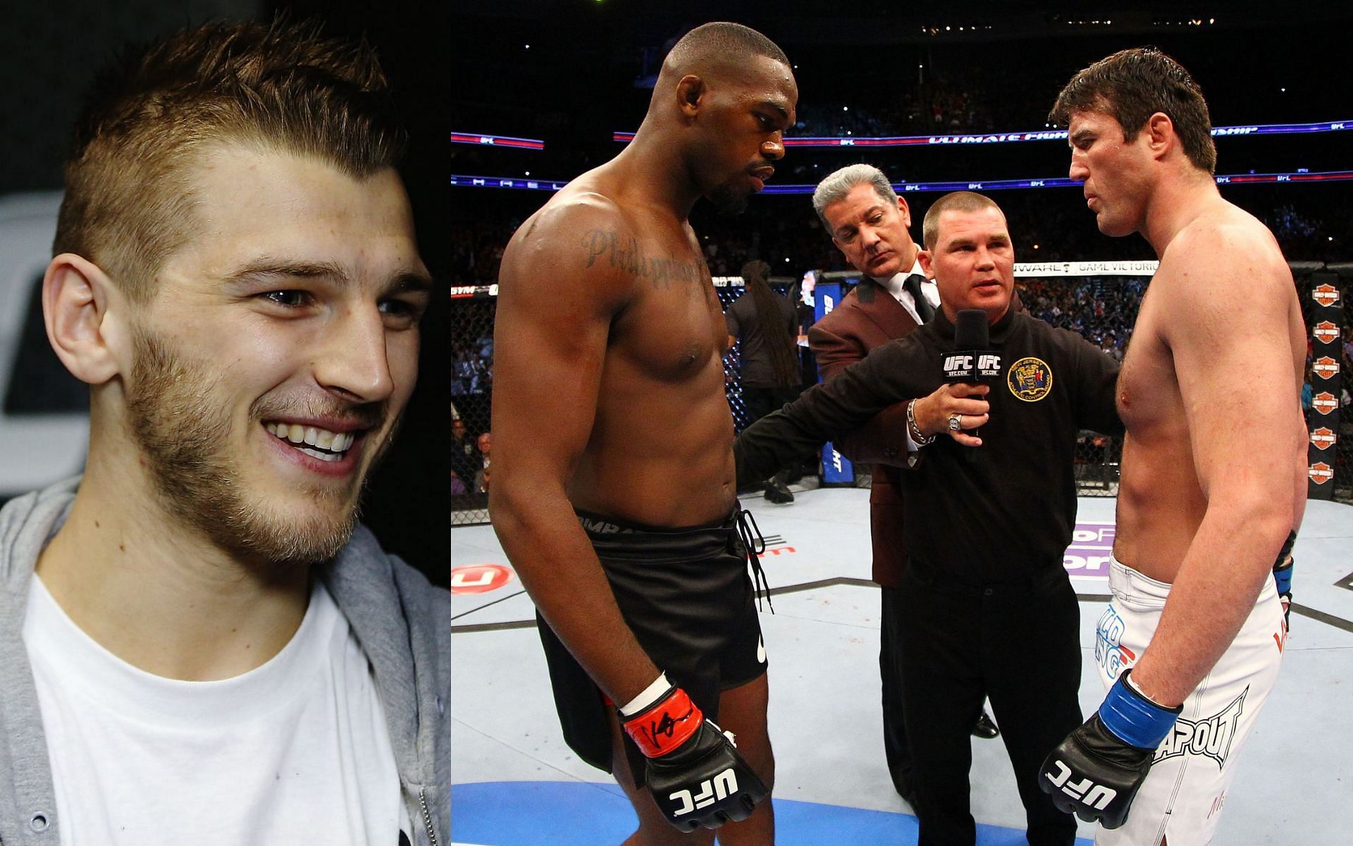 Dan Hooker reacts takes a shot at Jon Jones after Chael Sonnen&#039;s battery citations [Right photo via @MMAFighting on Twitter]