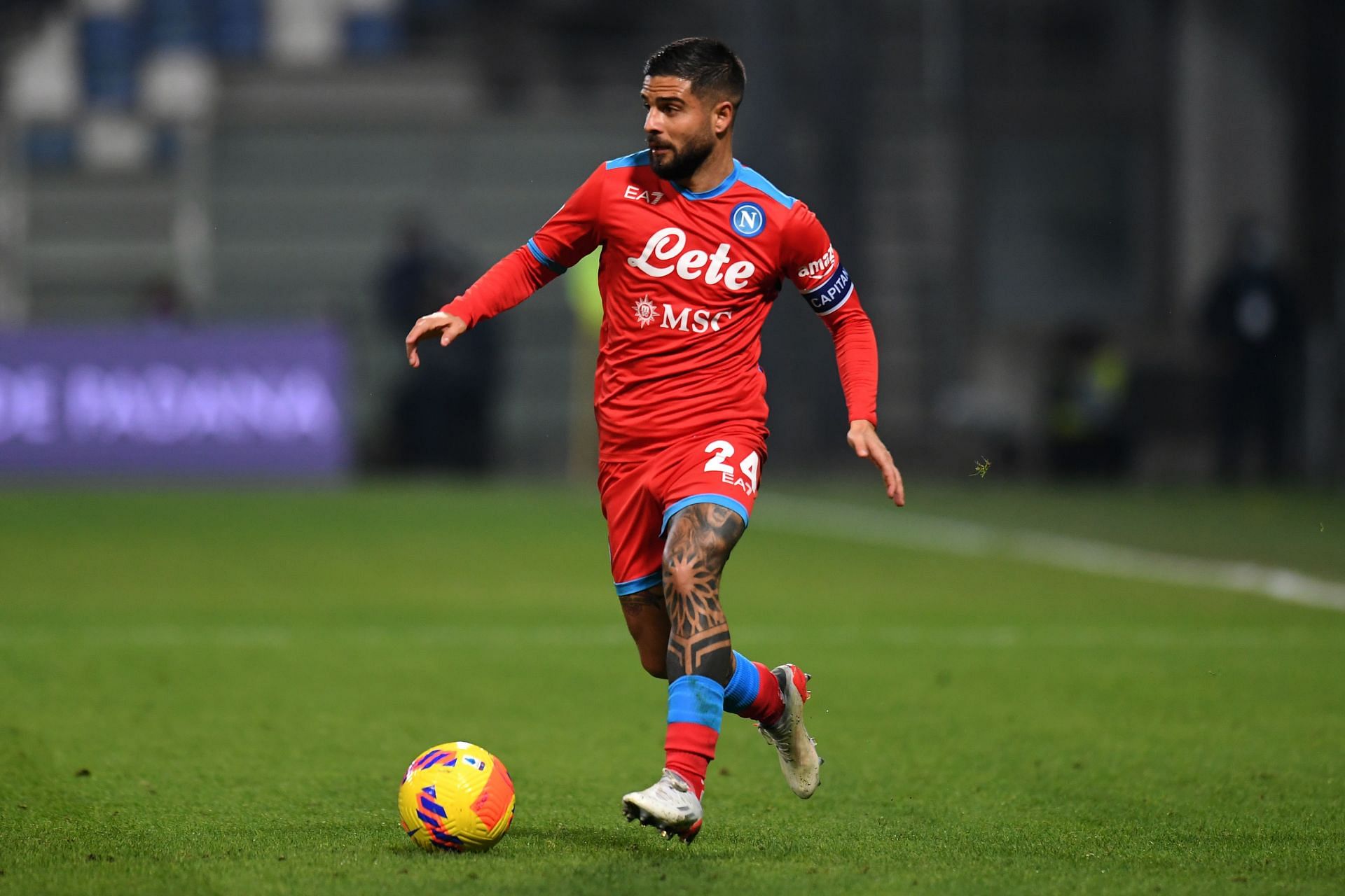 Italy star Lorenzo Insigne in action for Napoli