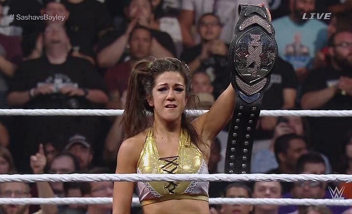 Bayley after winning the NXT Women&#039;s Championship