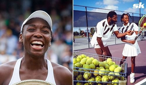 Venus Williams with her father Richard.