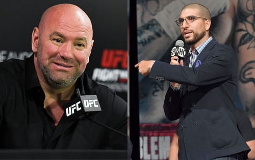 UFC president Dana White (left) and Ariel Helwani (right)