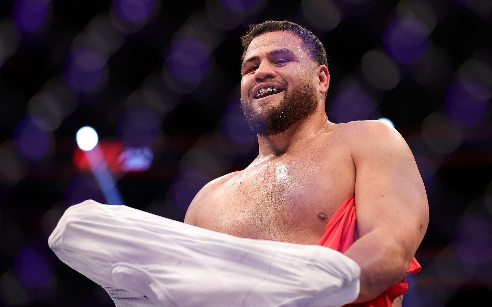 Heavyweight superstar Tai Tuivasa of Australia at the UFC 269 pay-per-view event in Nevada