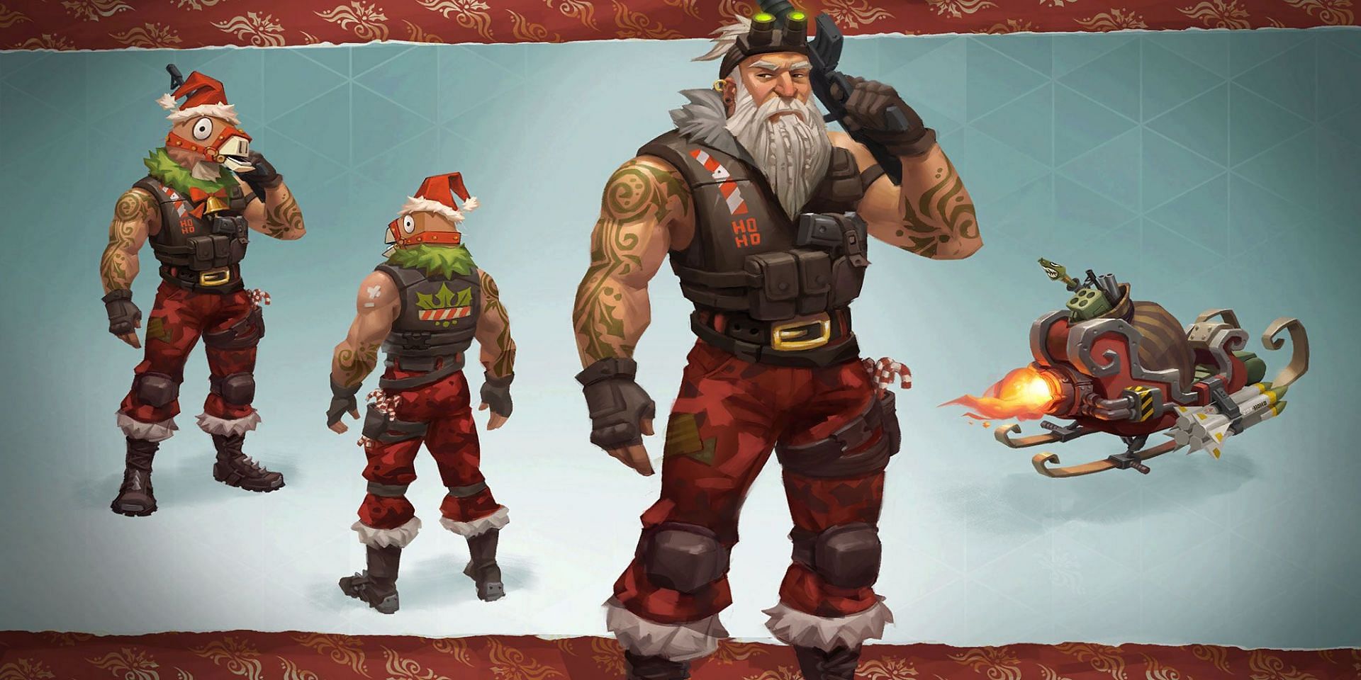 Sgt. Winter sits next to a few good gifts (Image via Epic Games)
