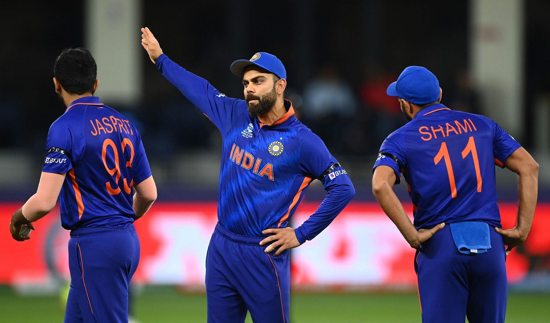 Virat Kohli leading India during the T20 World Cup. Pic: Getty Images