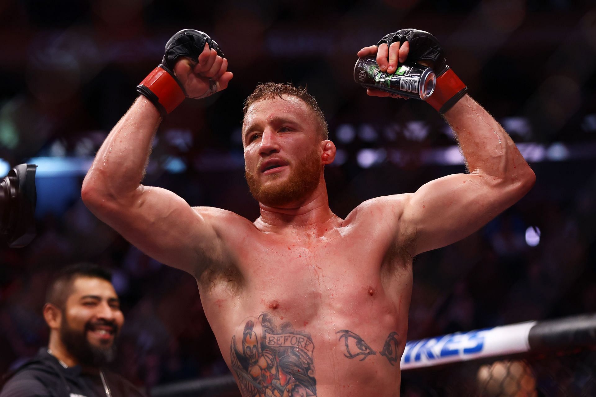 Justin Gaethje&#039;s only fight in 2021 was a victory over Michael Chandler