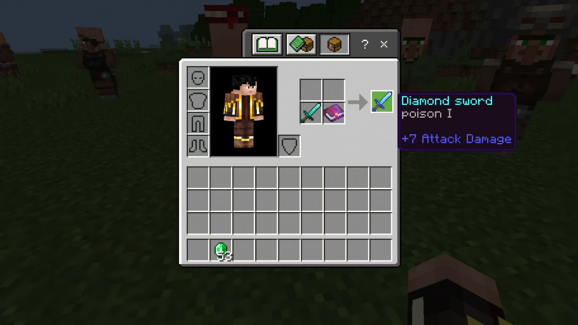 A diamond sword with Poison I enchantment (Image via Mojang/mcpedl)