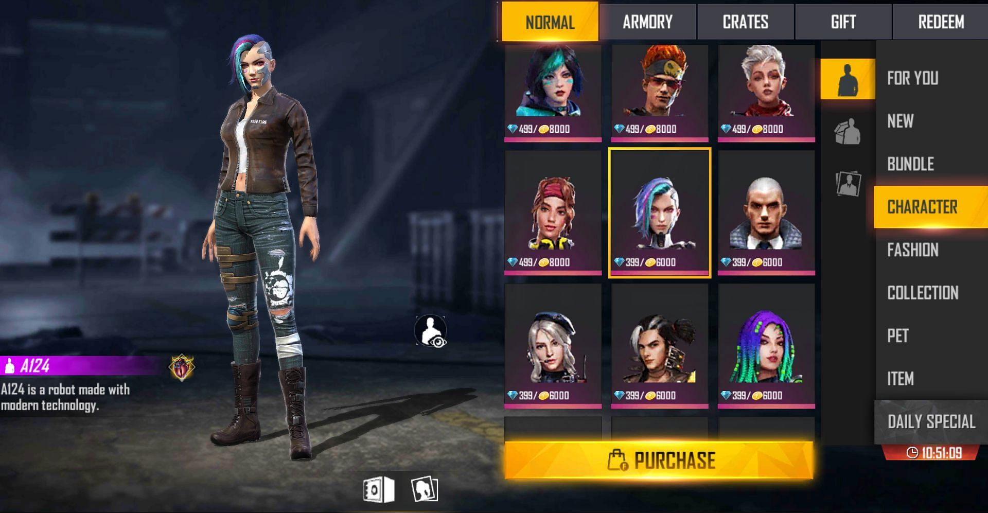 3 best Free Fire character combinations with using gold