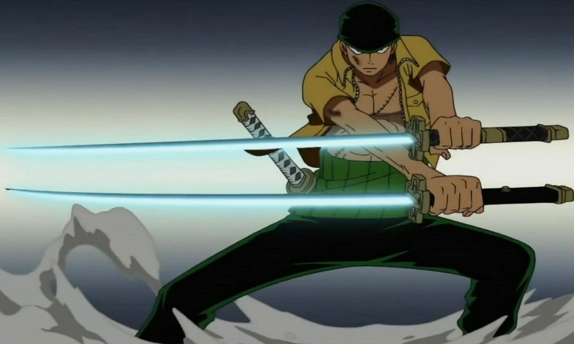 Zoro readies himself for a powerful attack (Image via Toei Animation)