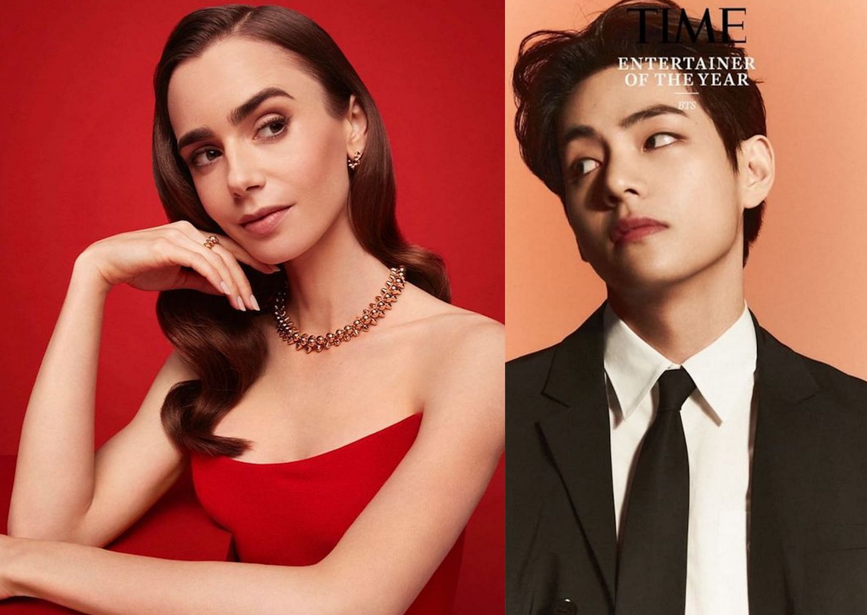 We're in the stars tonight": BTS V's celebrity crush Lily Collins shares  his post on Instagram
