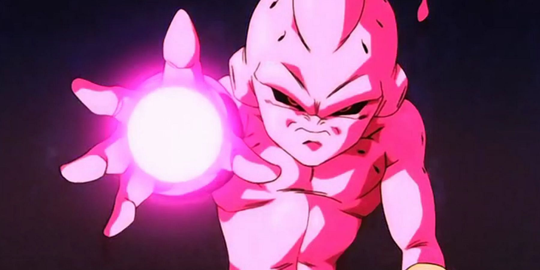 Kid Buu charges up an attack. (Image via Toei Animation)