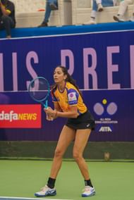 Karman Kaur in action for Hyderabad Strikers