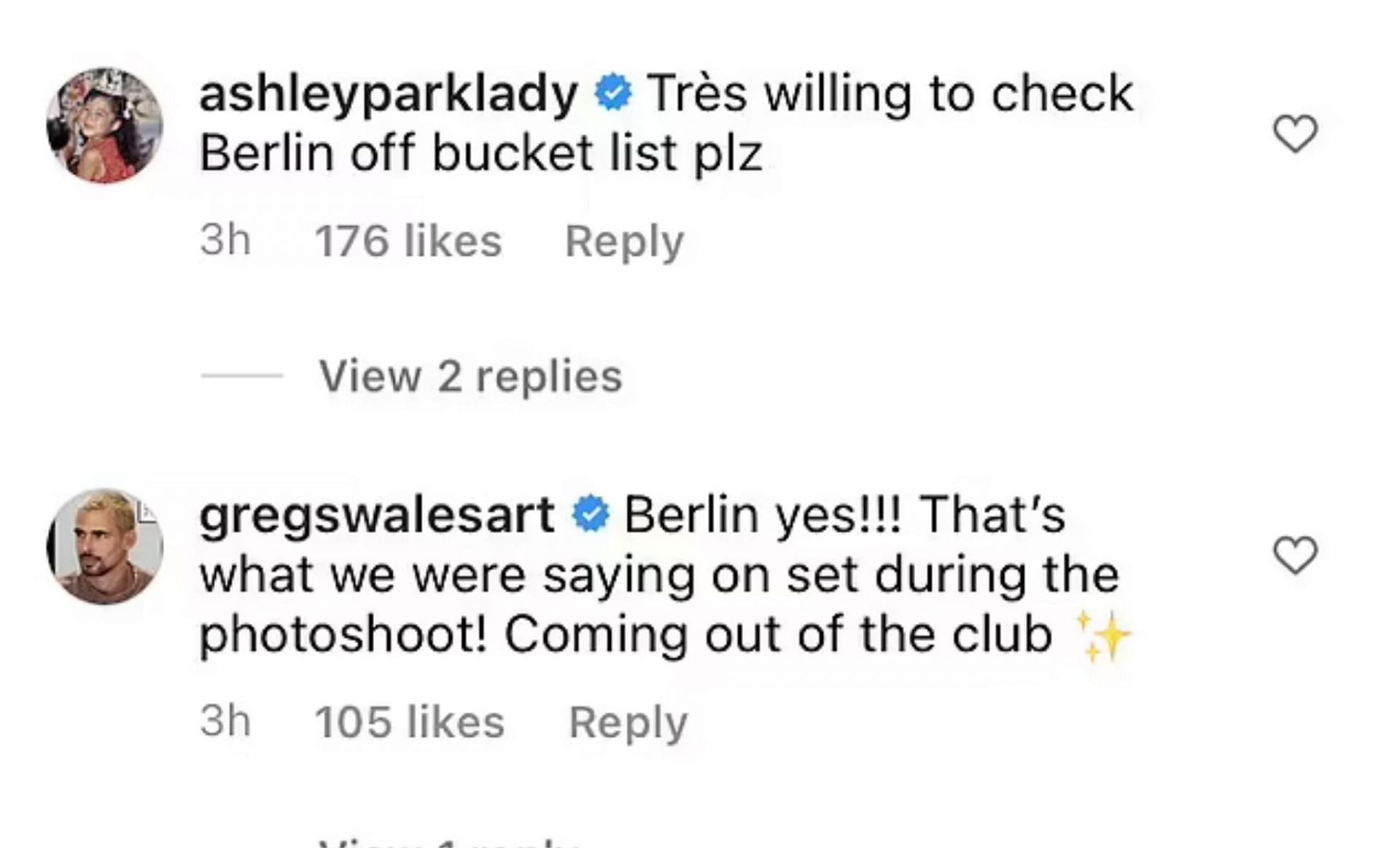 It is a big &quot;yes&quot; for Berlin (image via lilycollins/instagram)