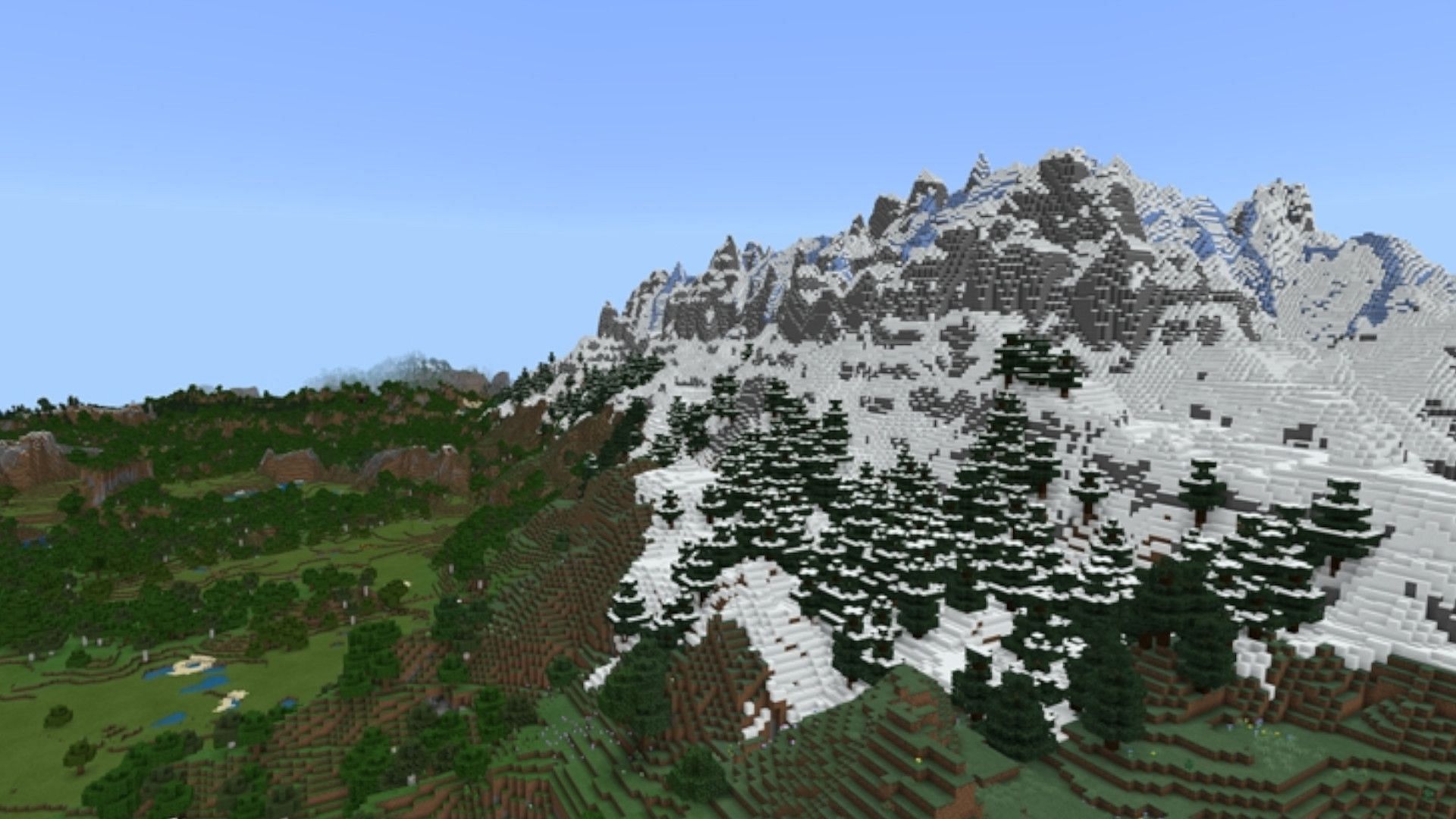New mountains often have new caves in them (Image via Minecraft)