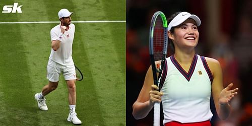 Great Britain's Andy Murray and Emma Raducanu