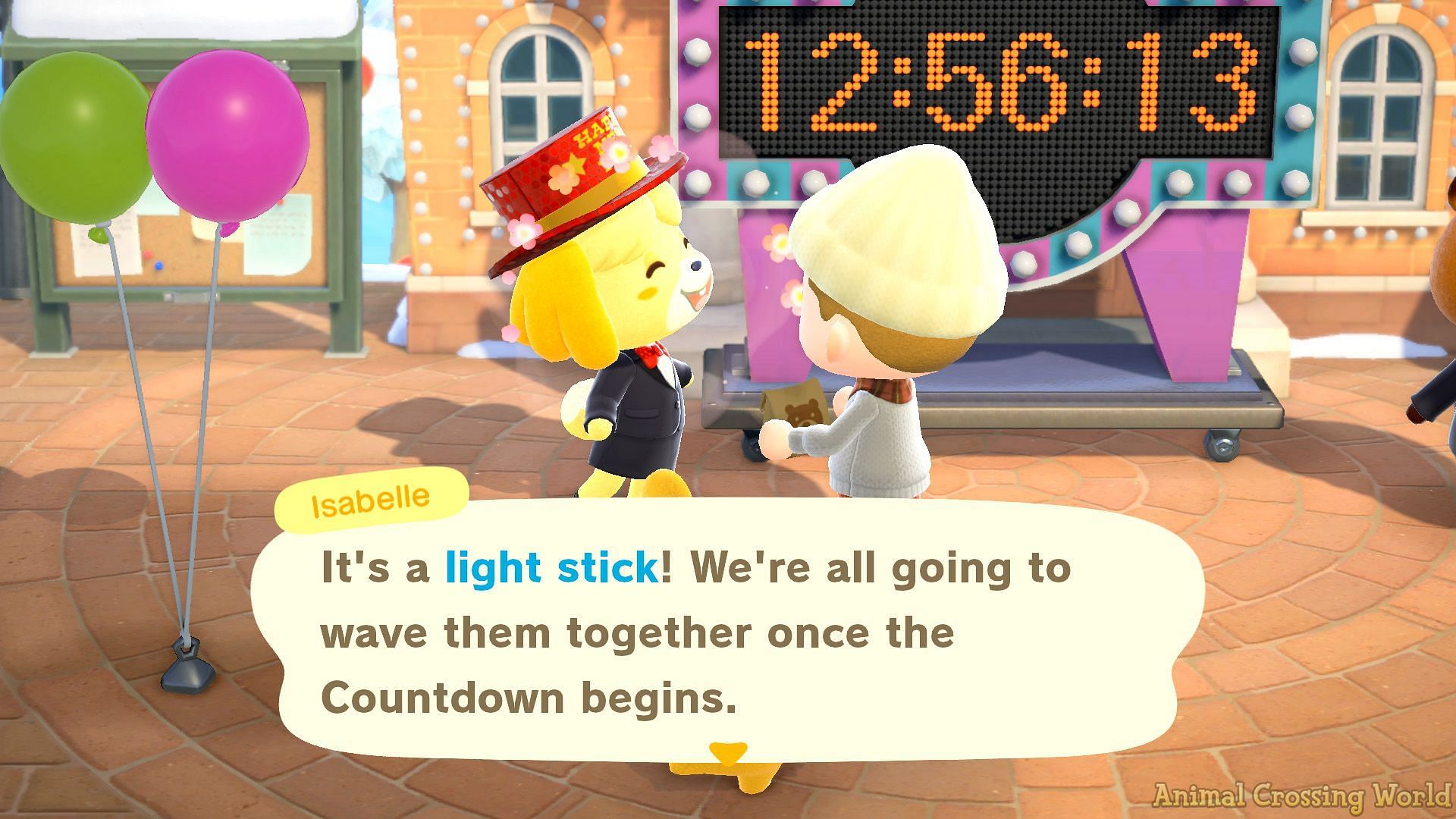 Isabelle will give players a Light Stick for the event (Image via Animal Crossing World)