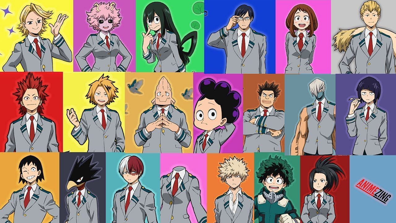 The students of Class 1-A, the main cast of the series. (Image via Twitter)