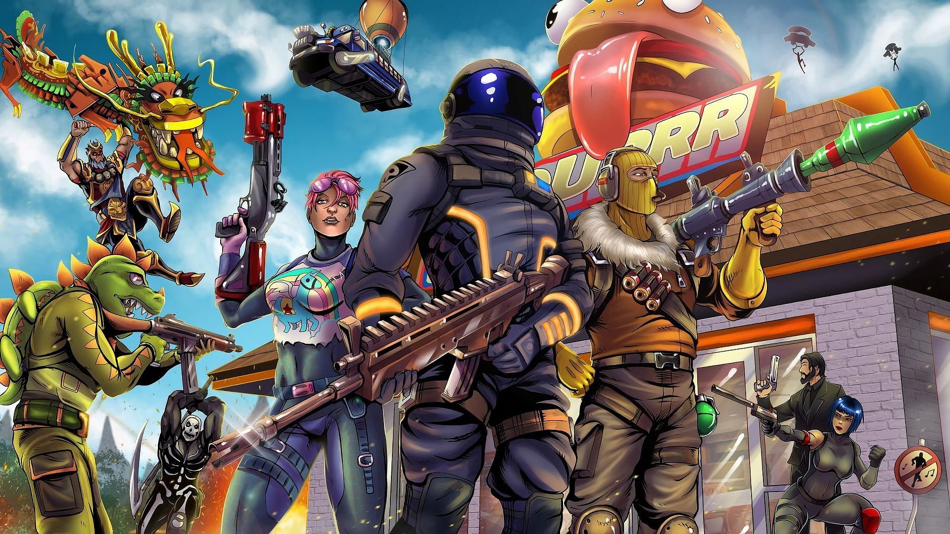 Teaming up in Fortnite will invite a ban (Image via Pinterest)