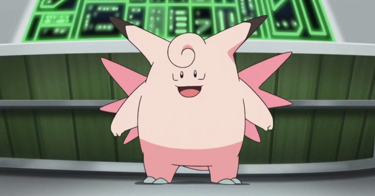 Clefable in the anime. (Image via The Pokemon Company)