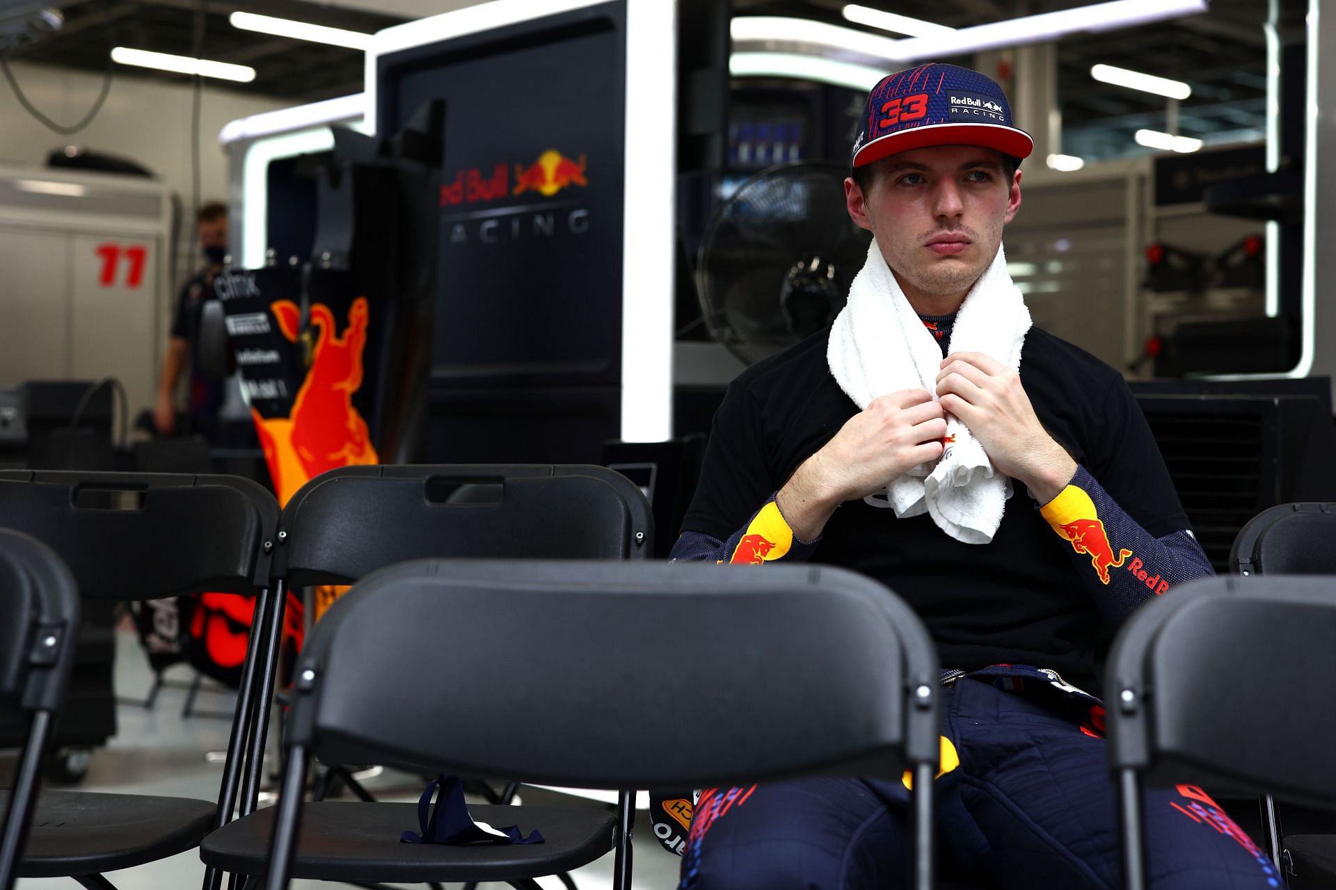 Max Verstappen after the Saudi Arabian GP. (Photo by Mark Thompson/Getty Images)