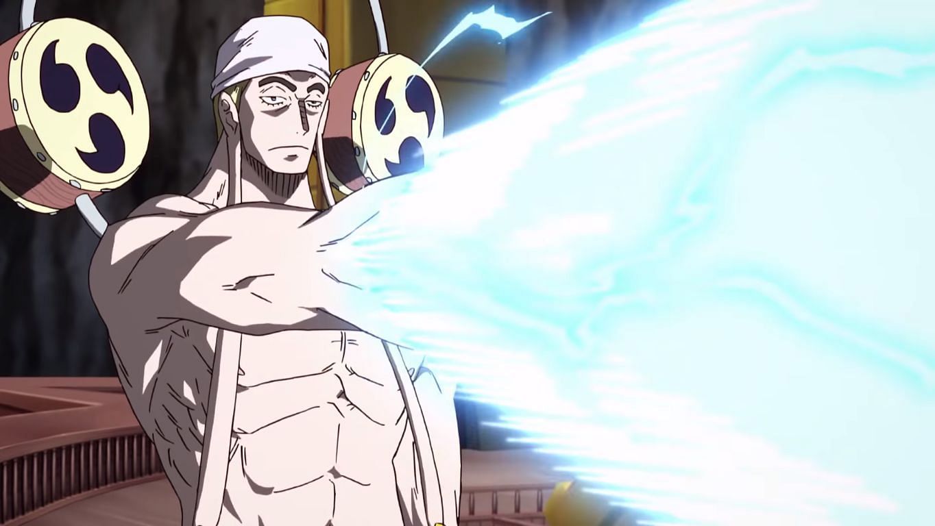 God Eneru uses his Rumble-Rumble Fruit powers. (Image via Toei Animation)