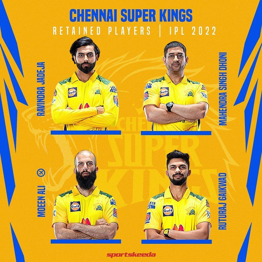 CSK retained players 2022
