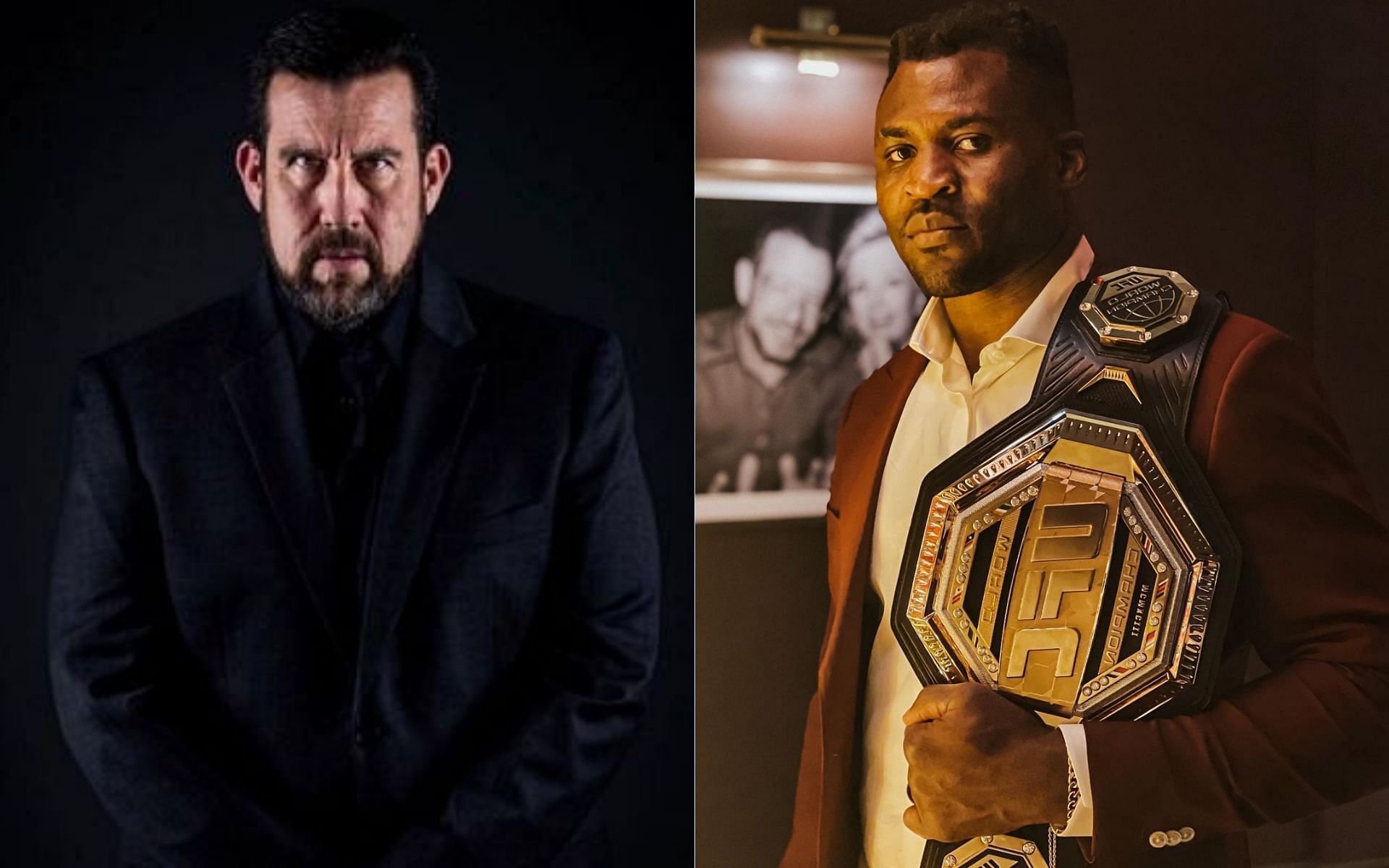 John McCarthy (left) and Francis Ngannou (right) [Image credits: @johnmccarthymma and @francisngannou on Instagram]