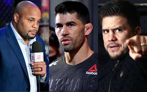 Daniel Cormier (left); Dominick Cruz (center); Henry Cejudo (right)