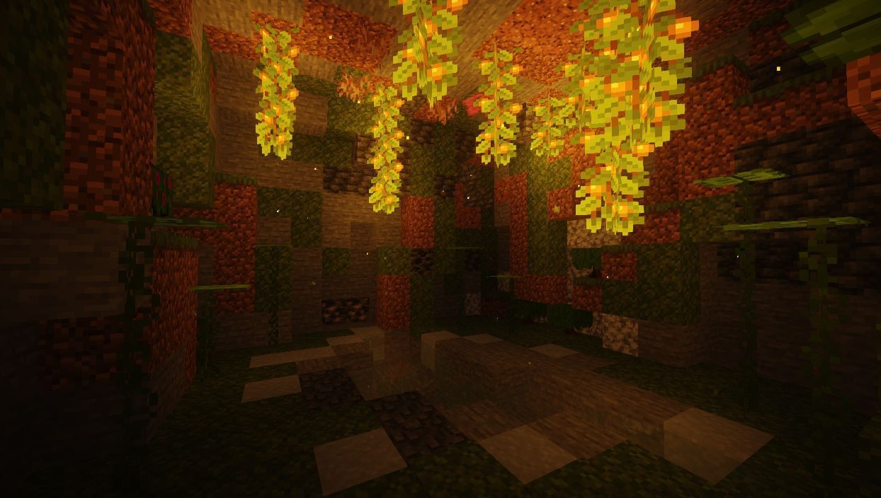 Lush Caves Biome (Image via Minecraft)