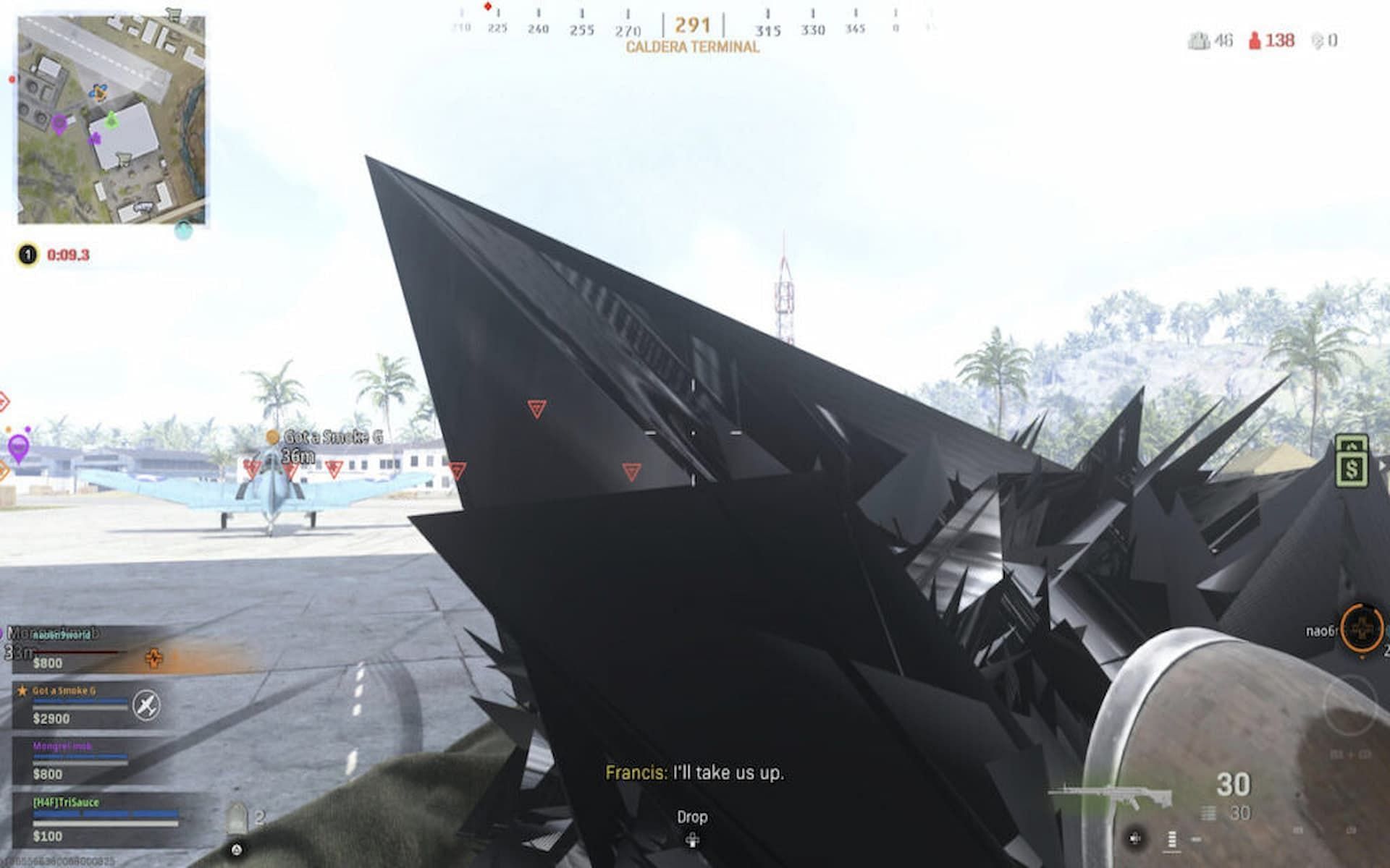 A player experiencing the Demon Gun glitch. (Image via Activision)