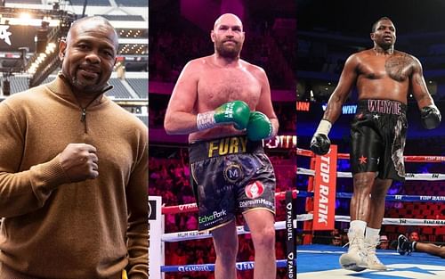 Roy Jones Jr. (left) Tyson Fury (Centre) and Dillian Whyte (right) [Image Courtesy: @royjonesjrofficial, @daznboxing and @dillianwhyte on Instagram]