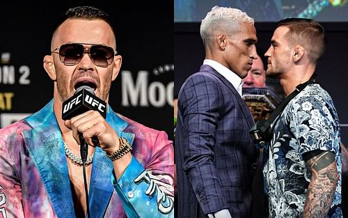 Colby Covington (left), Charles Oliveira & Dustin Poirier (right) [Images Courtesy: @colbycovmma, @ufcbtsport on Instagram]