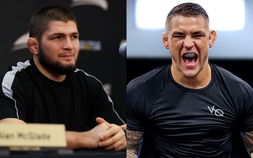 Khabib Nurmagomedov (L) and Dustin Poirier (R) via Instagram @khabib_nurmagomedov and @dustinpoirier