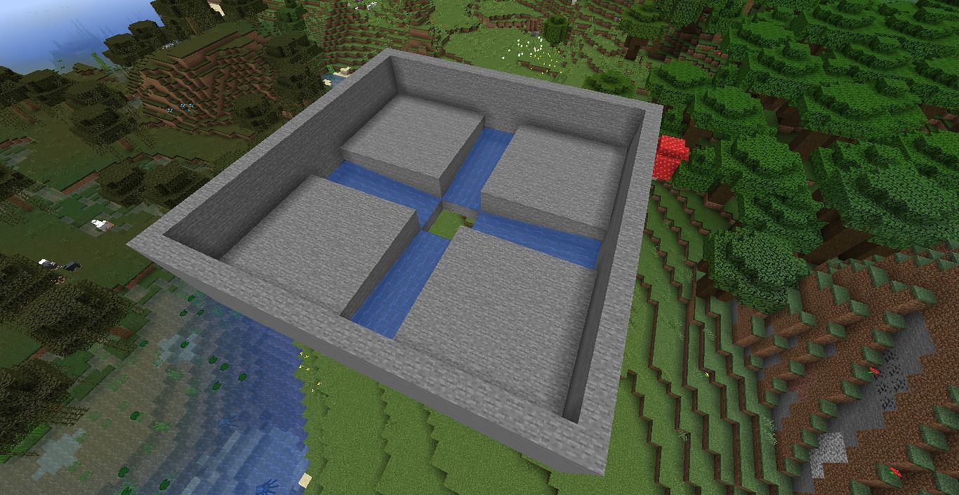 Mob farms can get very intricate (Image via Minecraft)