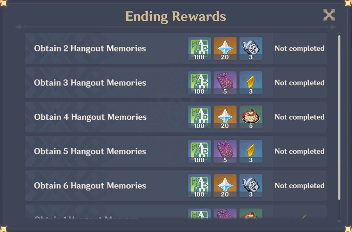 Hangout Events can give players a small amount of Primogems (Image via Genshin Impact)
