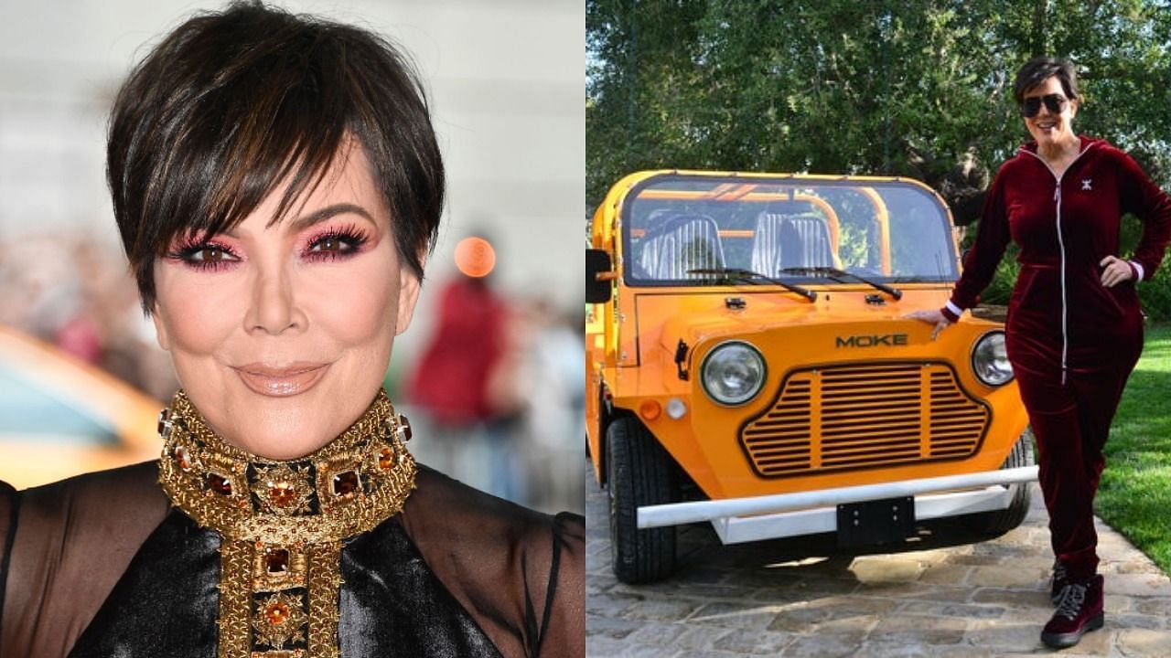 Kris Jenner gave expensive Moke electric cars to her six children for Christmas (Image via Frazer Harrison/Getty Images and Moke America)