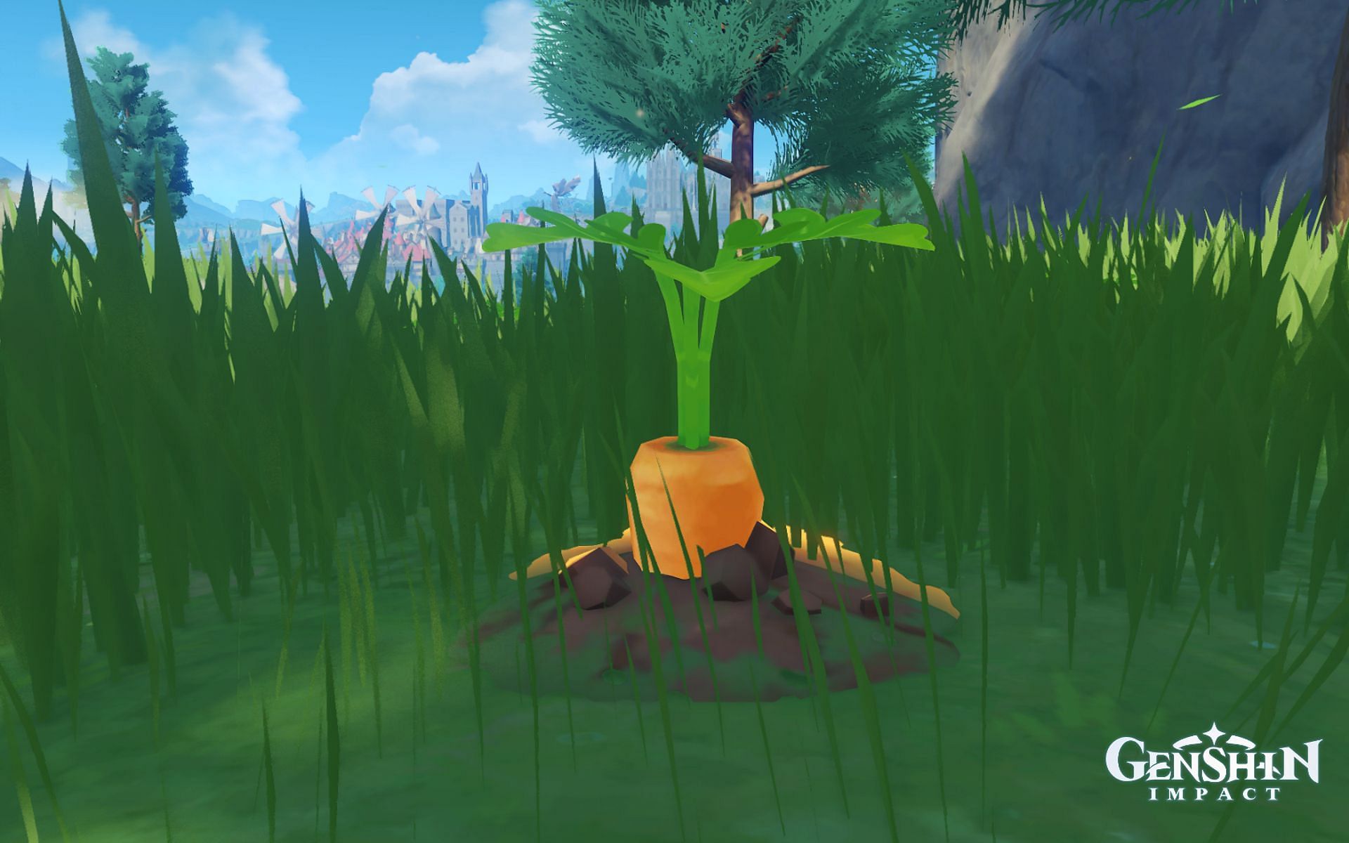 An example of a Carrot in the wild (Image via Genshin Impact)