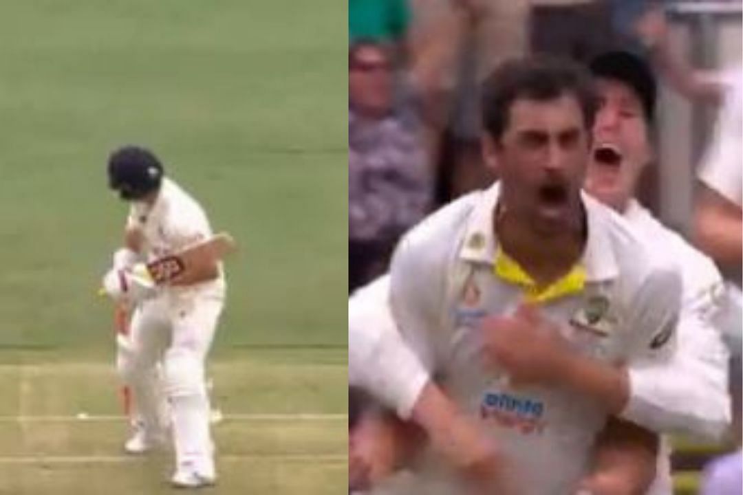Rory Burns was bamboozled with a late outswinger by Mitchell Starc (PC: CA Twitter)
