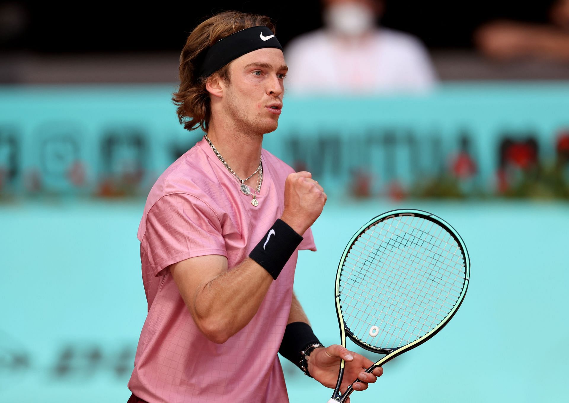 Andrey Rublev at the 2021 Madrid Open.