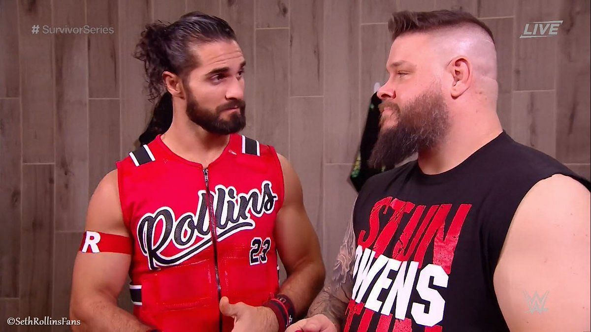 Former Universal Champions Seth Rollins and Kevin Owens