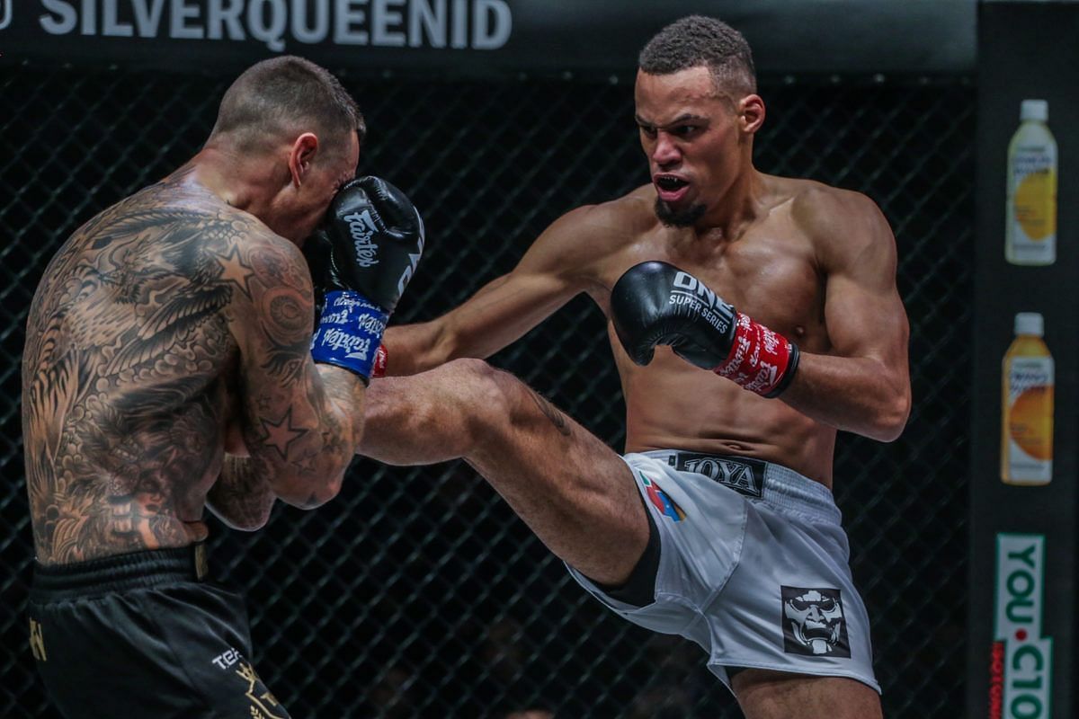 ONE Championship lightweight kickboxing champion Regian Eersel (right) returns to action at ONE: Winter Warriors. (Image courtesy of ONE Championship)