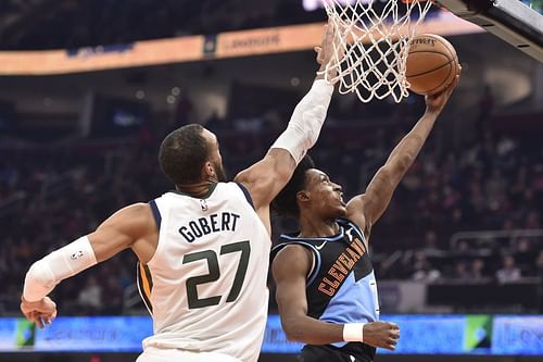 Collin Sexton of the Cleveland Cavaliers against Utah Jazz's Rudy Gobert [Source: USA Today]