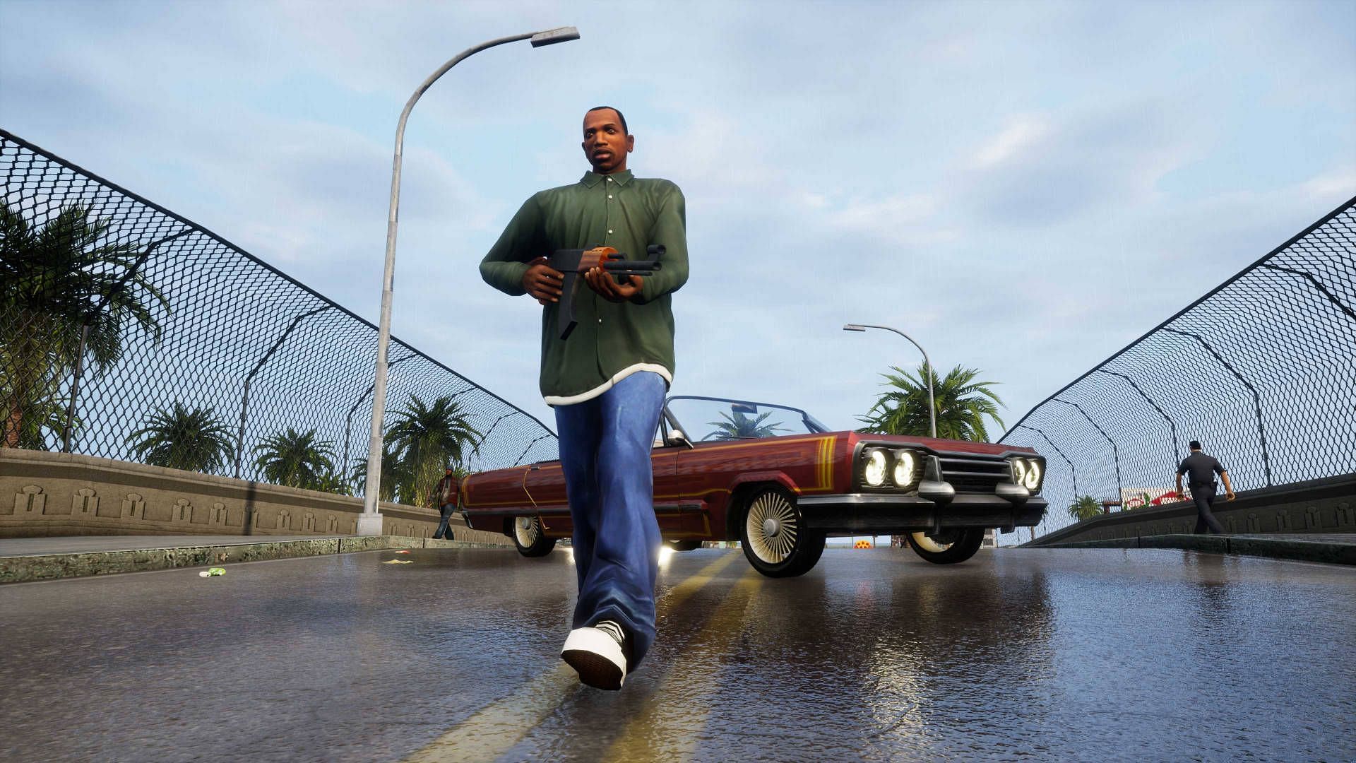 The GTA Trilogy doesn&#039;t improve much in GTA San Andreas (Image via Rockstar Games)