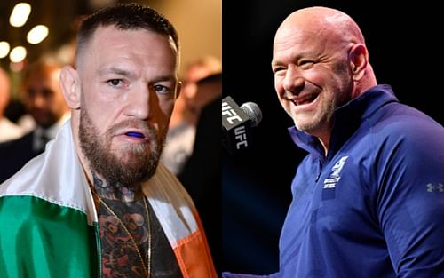 Conor McGregor (left); Dana White (right)