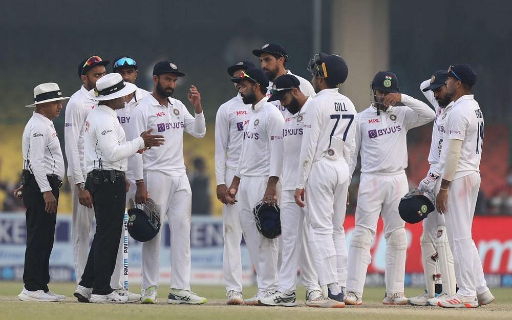 कानपुर टेस्ट मैच के दौरान भारतीय टीम (Photo Credit - BCCI)
