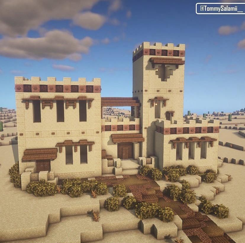A desert villa build (Image via u/T0mmySalamii on Reddit)