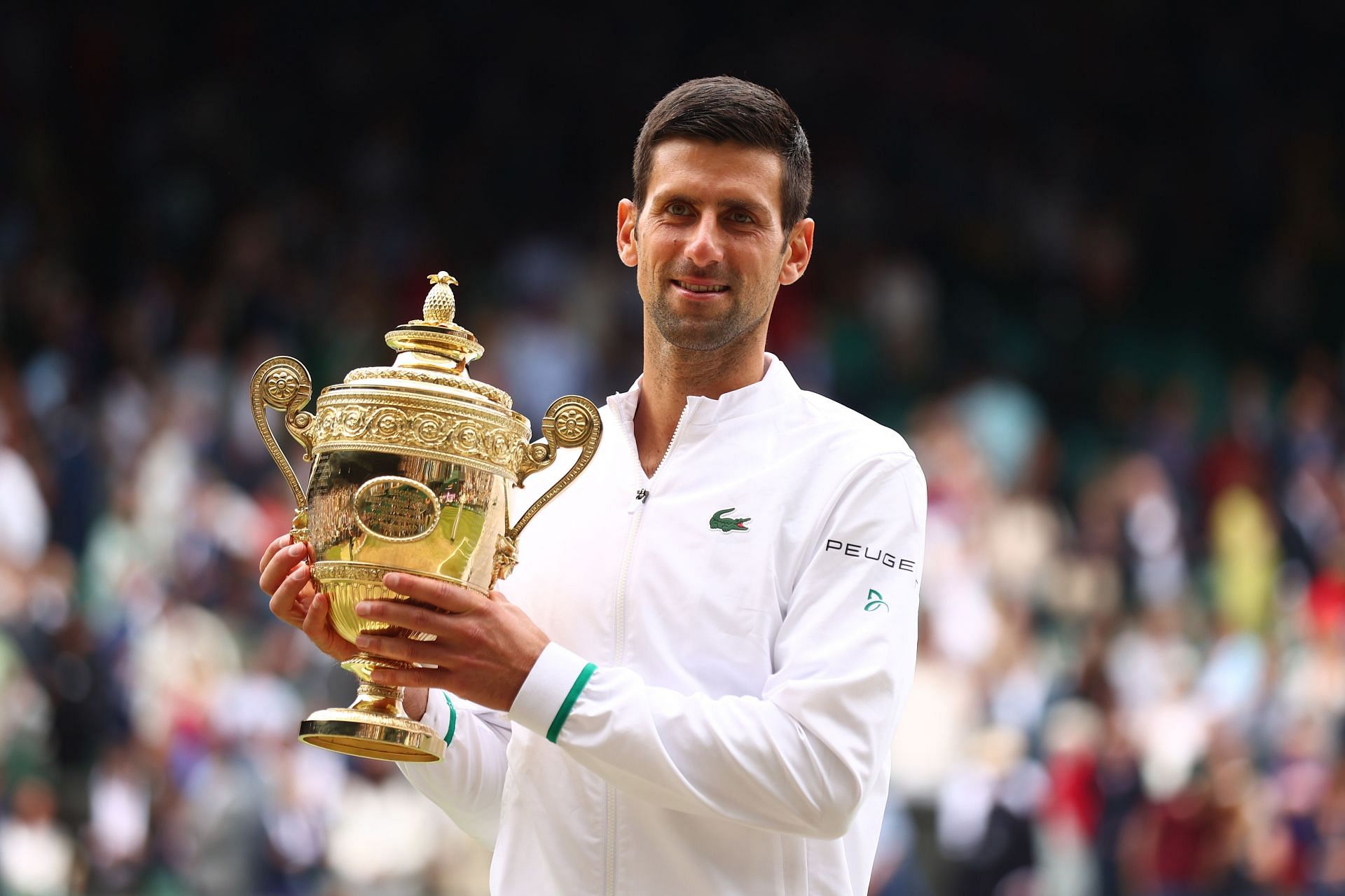 Novak Djokovic at the 2021 Wimbledon.
