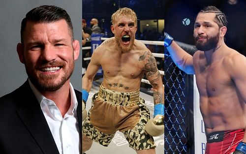 Michael Bisping (left), Jake Paul (center), Jorge Masvidal (right)