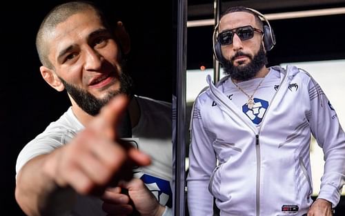Khamzat Chimaev (left) and Belal Muhammad (right) [Photo credit: @ufc on IG]