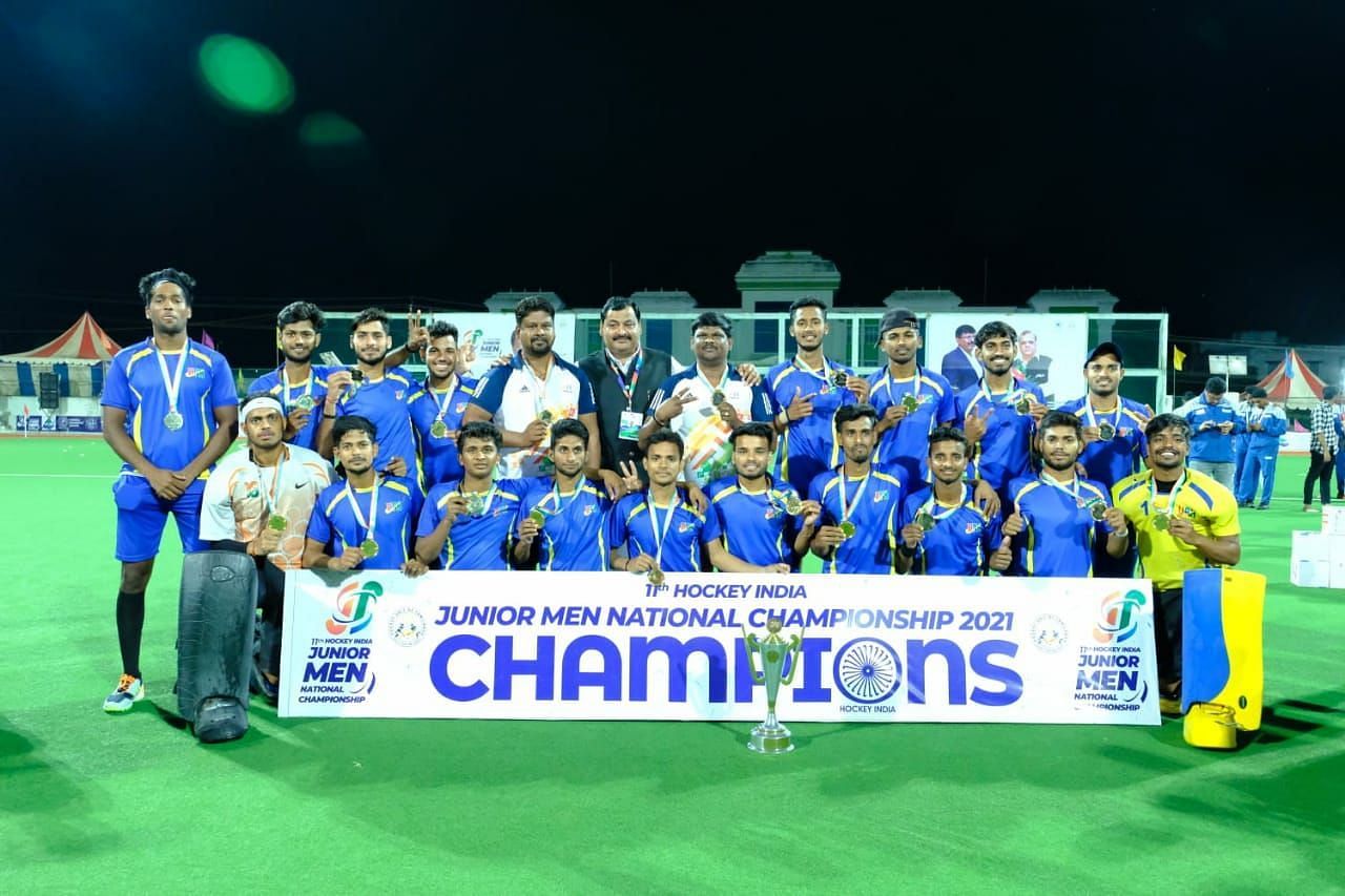 Uttar Pradesh, winners of the Junior Men&#039;s National Championship. (PC: Hockey India)