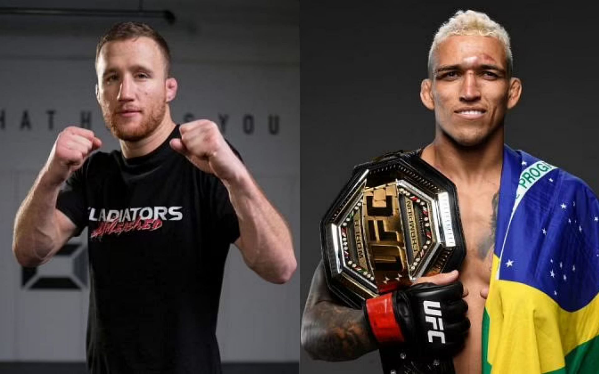 Justin Gaethje (left) and Charles Oliveira (right)
